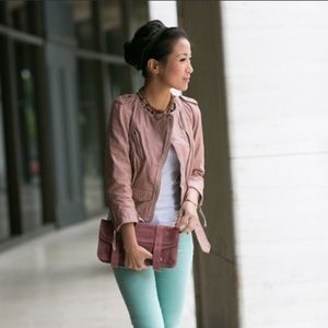 All Saints Rose Leather Biker Jacket